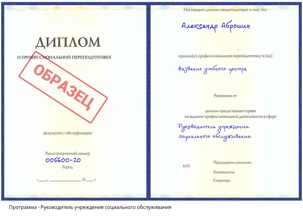 Руководитель учреждения социального обслуживания Сатка