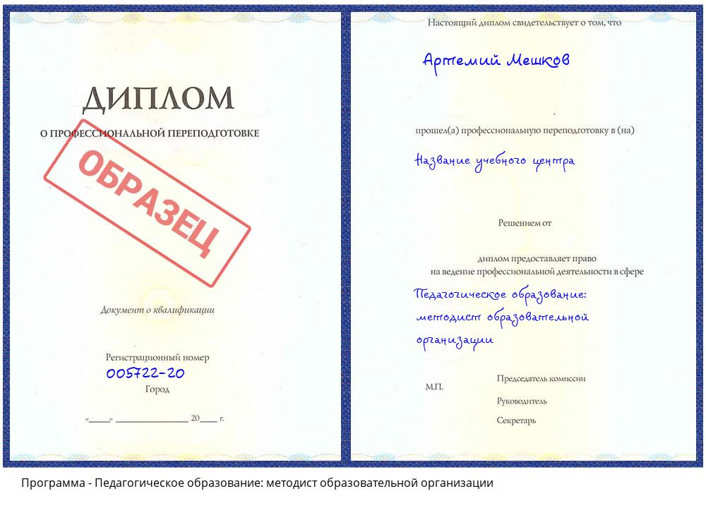 Педагогическое образование: методист образовательной организации Сатка
