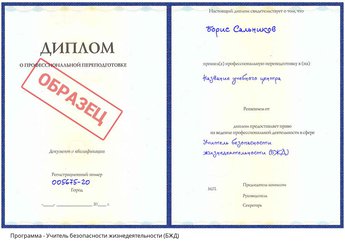 Проф. переподготовка Учитель безопасности жизнедеятельности (БЖД)