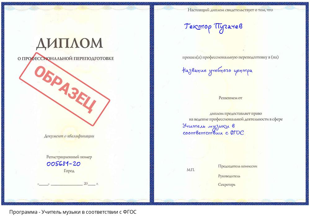 Учитель музыки в соответствии с ФГОС Сатка