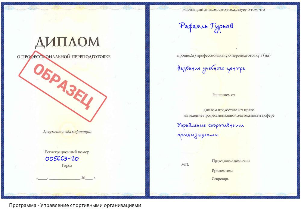 Управление спортивными организациями Сатка