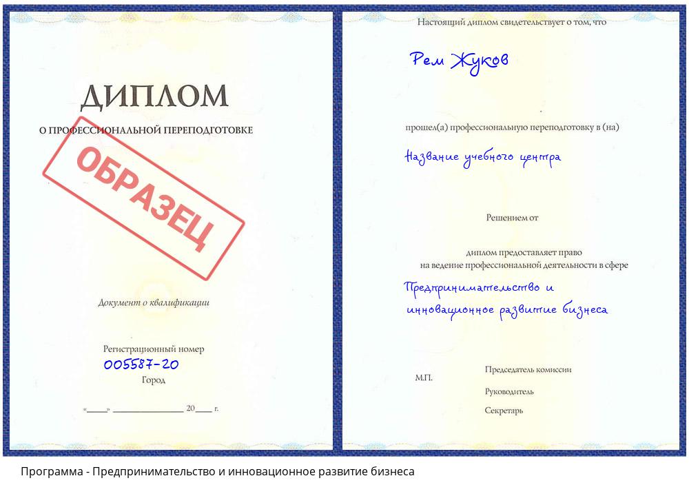 Предпринимательство и инновационное развитие бизнеса Сатка