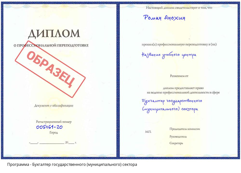 Бухгалтер государственного (муниципального) сектора Сатка